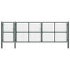 vidaXL Garden Gate Steel 500x150 cm Green