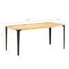 vidaXL Dining Table 160x80x76 cm Solid Mango Wood