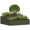 vidaXL Garden Planter Olive Green 100 x 100 x 50 cm Cold-rolled Steel