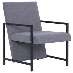 vidaXL Armchair | Light Grey | Polyester | Medium | Durable | Armchair | Cubic