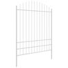 vidaXL Garden Fence 4 pcs White 170 x 225 cm Powder-Coated Steel