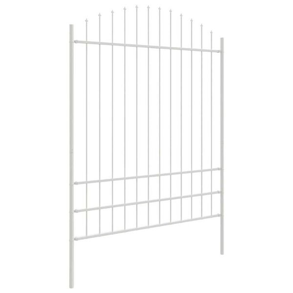 vidaXL Garden Fence 4 pcs White 170 x 225 cm Powder-Coated Steel