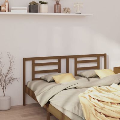 vidaXL Bed Headboard Honey Brown 156x4x100 cm Solid Pine Wood