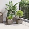 vidaXL Planter Basket with Storage 3 pcs Grey