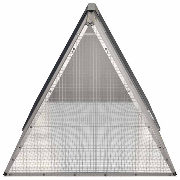 vidaXL Rabbit Cage Anthracite 201.5x80.5x71 cm Galvanised Steel