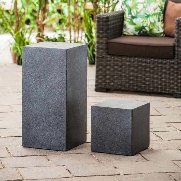 HEISSNER Terrace Fountain Cuboid 39x39x68 cm Black