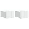 vidaXL Wall-Mounted Bedside Cabinet 2 pcs White 33 x 34.5 x 24 cm