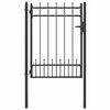 vidaXL Fence Gate HORST Steel Black Lockable