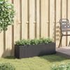 vidaXL Garden Planter with 3 Pots Black 105x30x32 cm Poly Rattan
