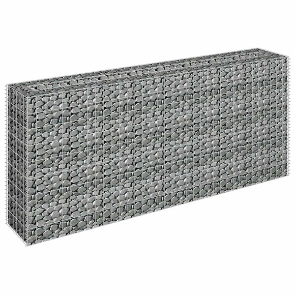 vidaXL Gabion Raised Bed Galvanised Steel 180x30x90 cm