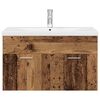 vidaXL Sink Cabinet with Built-in Basin and Faucet Old Wood