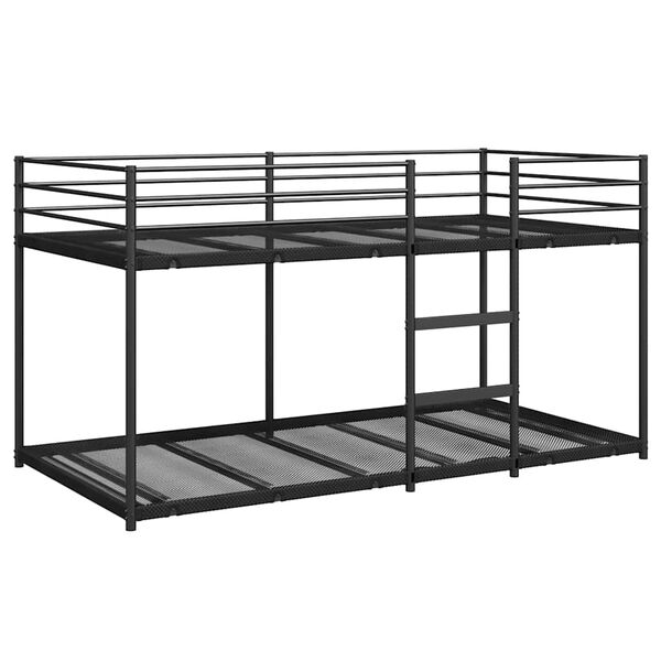 vidaXL Bunk Bed without Mattress Black 100x190 cm Steel