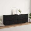 vidaXL Sideboards 3 pcs Black oak 180 x 35 x 70 cm Engineered wood