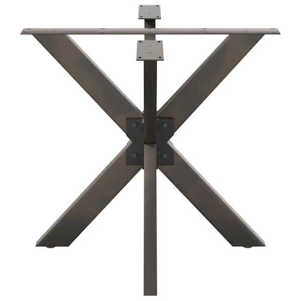 vidaXL Dining Table Leg Spider Shape Black 85x85x(72-73) cm Steel
