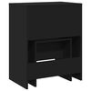 vidaXL Dressing Table and Stool Black 60x40x113.5 cm