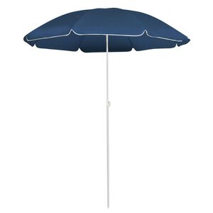 vidaXL Garden Parasol with Steel Pole Blue 180 cm