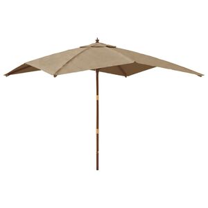 vidaXL Garden Parasol | Taupe | Polyester fabric | Large