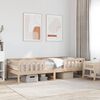 vidaXL Bed Frame 90x190 cm Single Solid Wood Pine