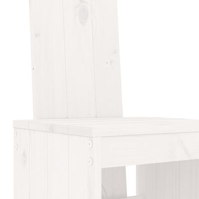 vidaXL 5 Piece Garden Bar Set White Solid Wood Pine