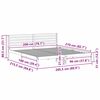 vidaXL Bed Frame with Headboard Wax Brown 200 x 210 cm Solid Pine Wood