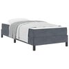 vidaXL Box Spring Bed with Mattress Dark Grey 80 x 210 cm Fabric
