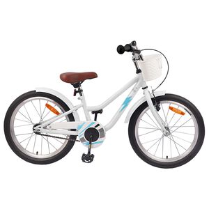 vidaXL Kids Bike 18'' for 5-7 Years Old White