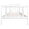 vidaXL Bed Frame without Mattress White Single Solid Wood