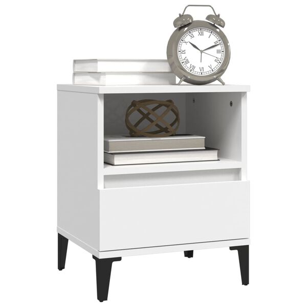 vidaXL Bedside Cabinets 2 pcs White 40x35x50 cm
