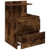vidaXL Bedside Cabinet with 2 Drawers Smoked Oak 40x36.5x62 cm