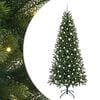 vidaXL Artificial Christmas Tree with 300 LEDs Green 210 cm PE and PVC