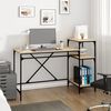 vidaXL Desk with Shelves Sonoma Oak 135x50x90 cm Engineered Wood&Iron