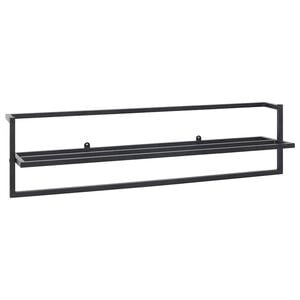 vidaXL Towel Rack | Black | Iron | 95 cm x 25 cm x 22 cm | Towel Rack