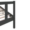 vidaXL Bed Frame without Mattress Grey Solid Wood 200x200 cm (810104+814216)