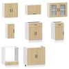 vidaXL 8 Piece Kitchen Cabinet Set Kalmar Sonoma Oak Engineered Wood