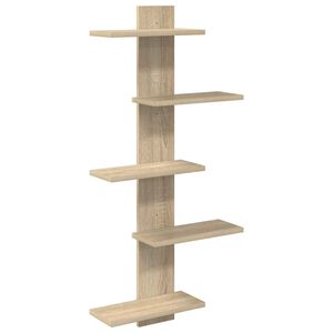 vidaXL Wall Floating Shelf Sonoma Oak 48.5 x 15 x 101 cm