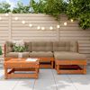 vidaXL Garden Lounge Set 5 pcs Wax Brown Solid Pine Wood