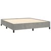 vidaXL Bed Frame without Mattress Light Grey Super King Velvet