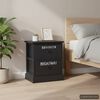 vidaXL Nightstand Black 38x28x45 cm Paulownia Wood