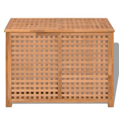 vidaXL Laundry Bin Solid Walnut Wood 89x46x67 cm