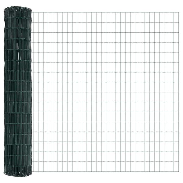 vidaXL Euro Fence Green 1.5 x 10 m PVC-coated iron