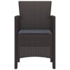 vidaXL Garden Chair 4 pcs Brown 53 x 49 x 85 cm Polypropylene