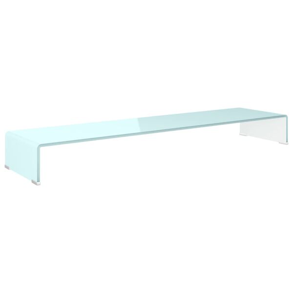 vidaXL TV Stand/Monitor Riser Glass Green 120x30x13 cm