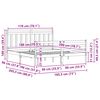 vidaXL Bed Frame with Headboard Wax Brown 180 x 200 cm