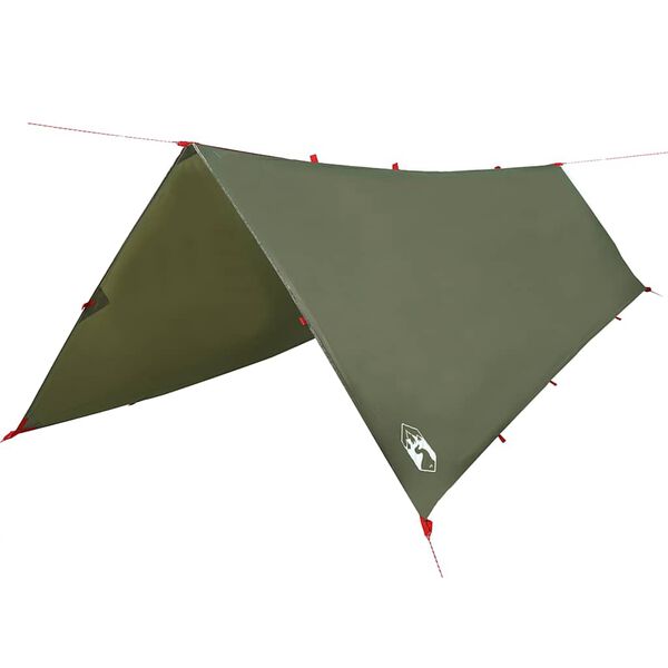 vidaXL Camping Tarp Olive Green 506x306 cm Waterproof