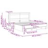 vidaXL Bed Frame with Drawer with Headboard Manual Engineered Wood
