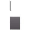 vidaXL Bathroom Furniture Set High Gloss Grey Engineered Wood