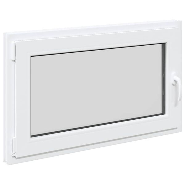 vidaXL Basement Window "RISOR" 100x60 cm Tilt&Turn DIN Left White