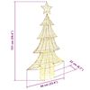 vidaXL Christmas Tree with 160 LEDs Warm white 150 cm PET