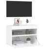 vidaXL TV Wall Cabinet with LED Lights White 60x30x40 cm
