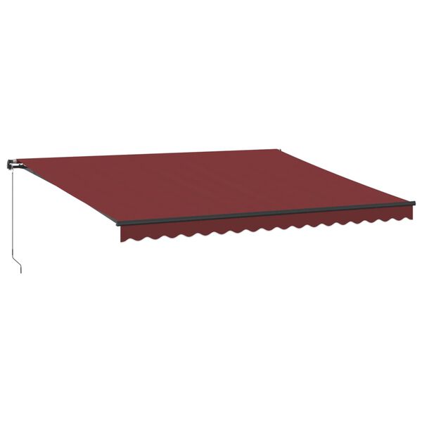 vidaXL Manual Retractable Awning Burgundy 450x350 cm